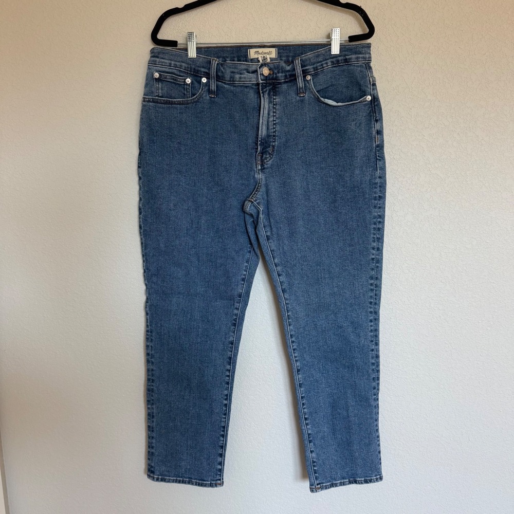 Madewell Mid-Rise Perfect Vintage Jean Medium Wash Tapered Denim Size 32
